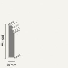 Плинтуса Döllken Profiles (Долкен) Cubu Flex Hamburg Style 100 Белый 5012