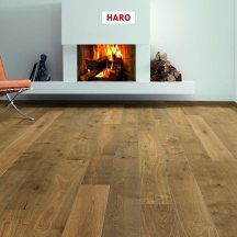 Паркетная доска Haro 539063 Дуб Дымчатый Универсал структурный 2V (масло) ТС