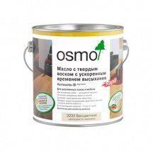 Паркетное масло OSMO Hartwachs-Öl Rapid Масло с твердым воском  (0,75л) шелк/мат, мат, бел/прозр.