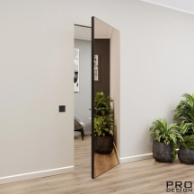 Двери межкомнатные Pro Design Комплект скрытой двери Pro Design Glass Зеркало бронза
