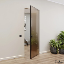 Двери межкомнатные Pro Design Комплект скрытой двери Pro Design Glass Crystal Bronze Mat