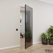 Двери межкомнатные Pro Design Комплект скрытой двери Pro Design Glass Crystal Graphite Mat